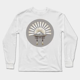 White Mana Symbol in a Japanese Traditional Style- for fans of Magic the Gathering Long Sleeve T-Shirt